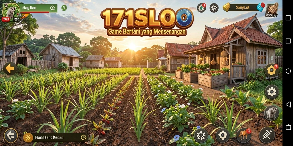 Tampilan gameplay 171SLOT yang menarik dan interaktif dalam pertanian.