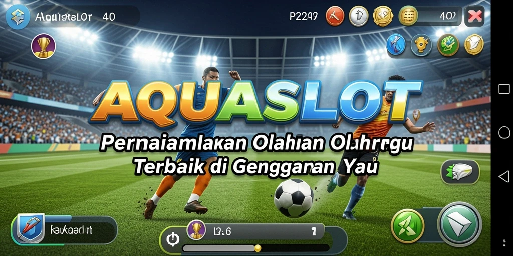 Tampilan utama gameplay AQUASLOT dengan aksi olahraga yang seru.
