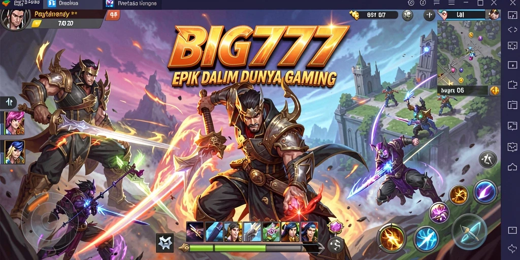 Screenshot gameplay BIG777 menampilkan pertarungan seru antara karakter-karakter ikonik.