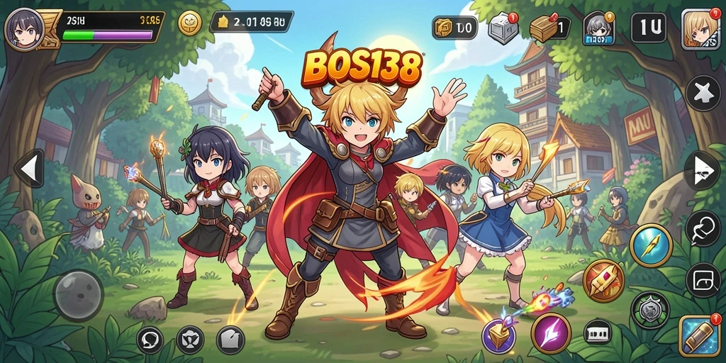 Tampilan gameplay seru di dunia Anime yang penuh petualangan.
