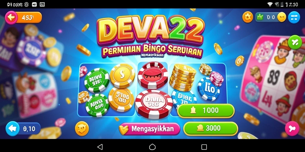 Tampilan menarik DEWA22 saat bermain Bingo.