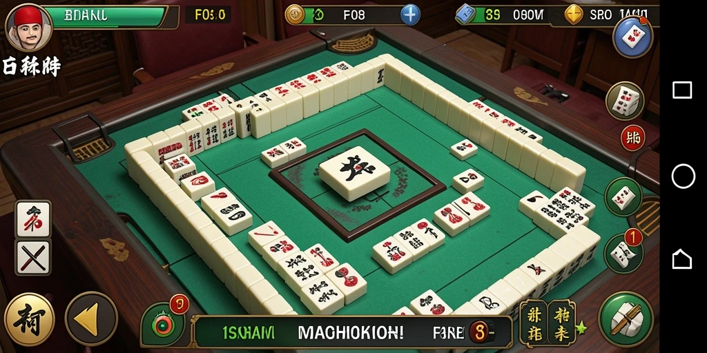 Screenshot gameplay F08 menunjukkan suasana seru permainan Mahjong.