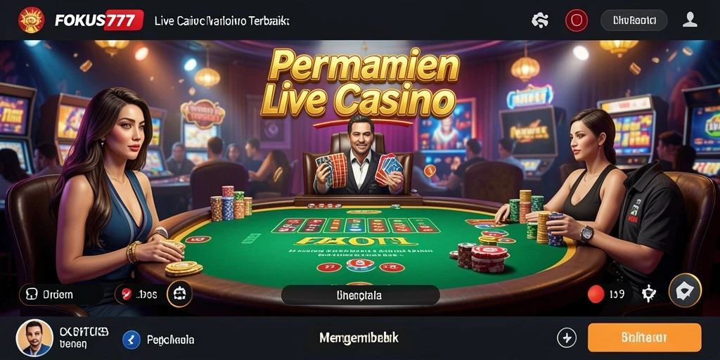 Tampilan gameplay FOKUS777 yang memukau dalam suasana Live Casino.
