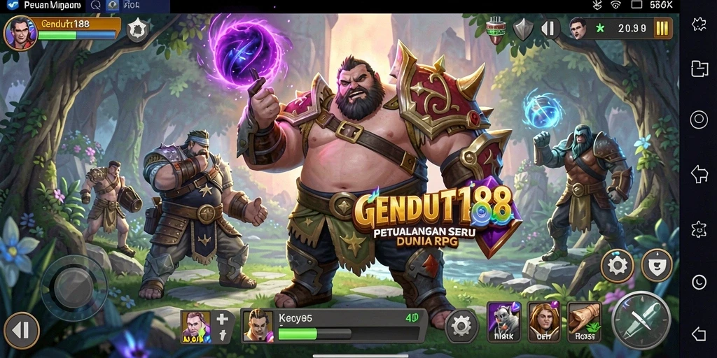 Tangkapan layar GENDUT188 menampilkan aksi pertarungan seru dalam RPG.