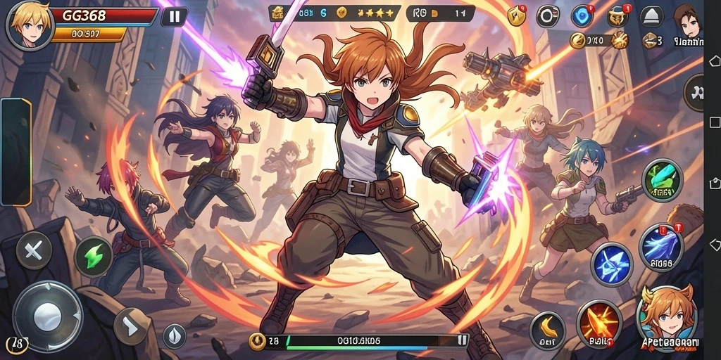 Tampilan gameplay seru dan dinamis dalam GG368.