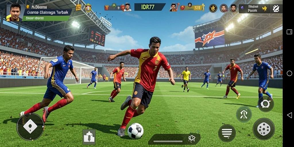 Tampilan gameplay seru dari IDR77 saat bertanding di lapangan.