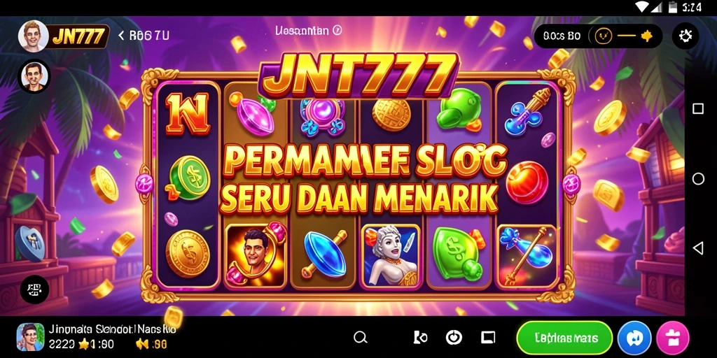 Screenshot JNT777 menampilkan gameplay seru permainan slot.