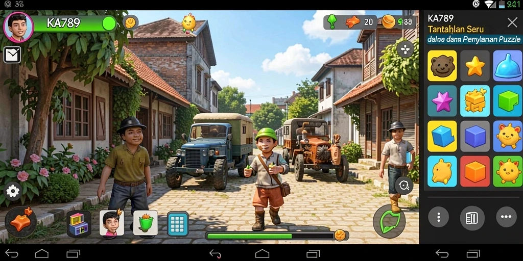 Screenshot KA789 menampilkan permainan puzzle yang menantang dengan grafis yang menarik.