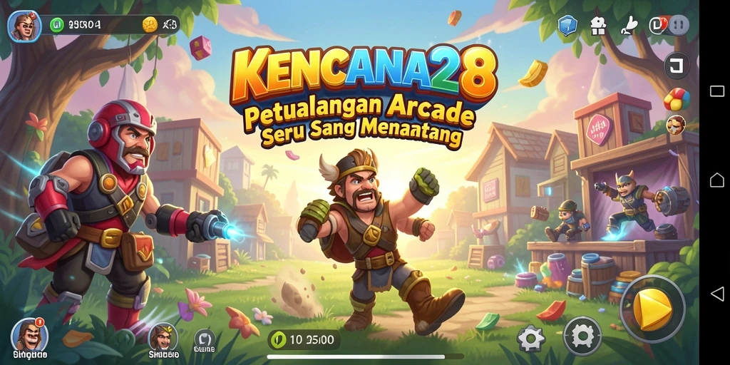 Screenshot gameplay KENCANA28 yang menunjukkan tantangan arcade yang mendebarkan.