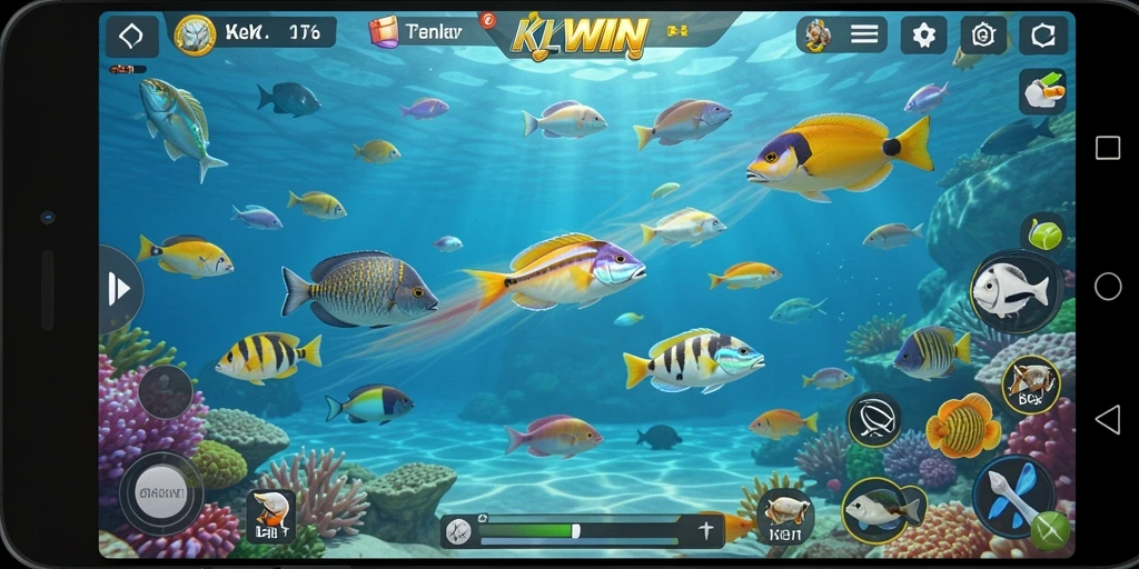 Tampilan gameplay Tembak Ikan yang seru di KKWIN.