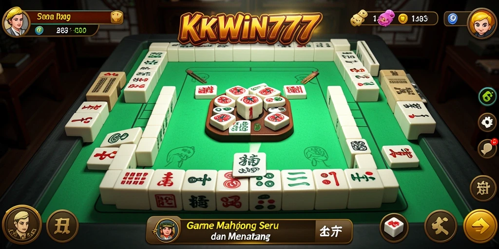 Screenshot utama KKWIN777 menampilkan gameplay Mahjong yang menarik.
