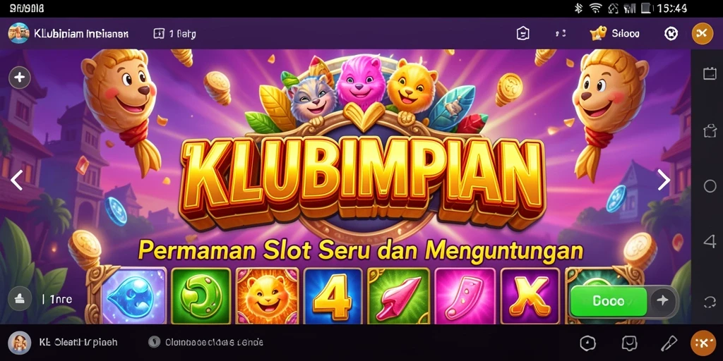 Tampilan gameplay seru dari aplikasi Slot KLUBIMPIAN.