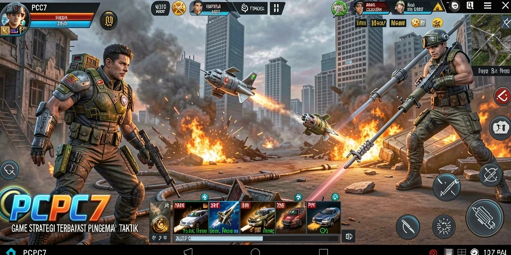 Tampilan gameplay PCPC7 yang menarik dan penuh strategi.