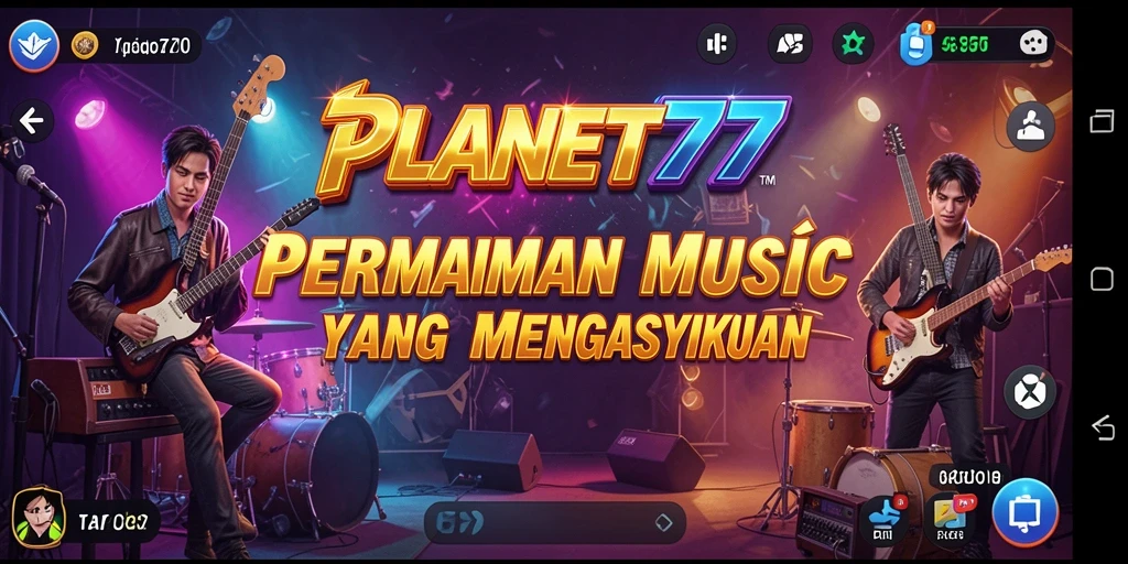 Gameplay PLANET77 yang menarik dengan berbagai pilihan lagu.