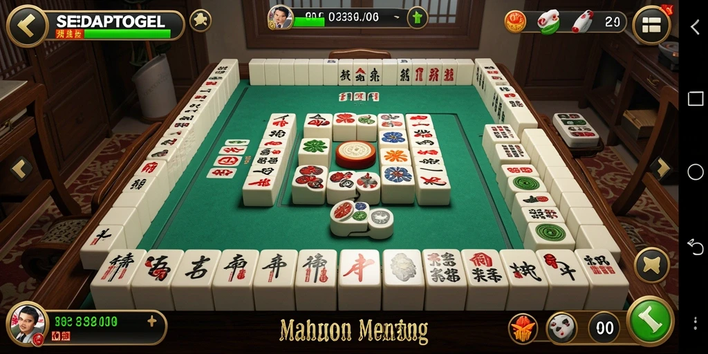 Tampilan gameplay SEDAPTOGEL yang seru dan menantang di Mahjong.