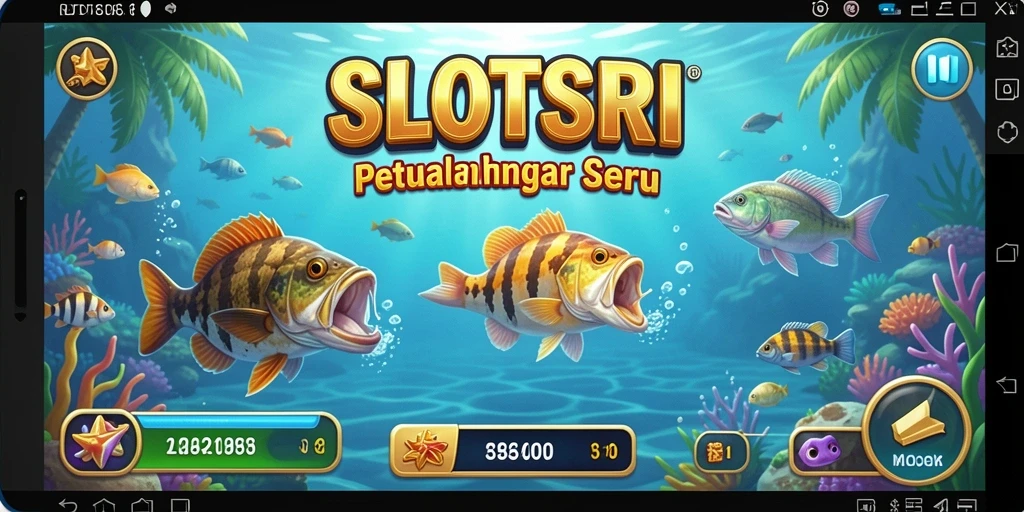 Screenshot gameplay SLOTSRI yang menunjukkan aksi seru memancing.