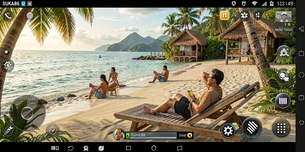Tampilan gameplay <strong>SUKA86</strong> yang ceria dan penuh warna.