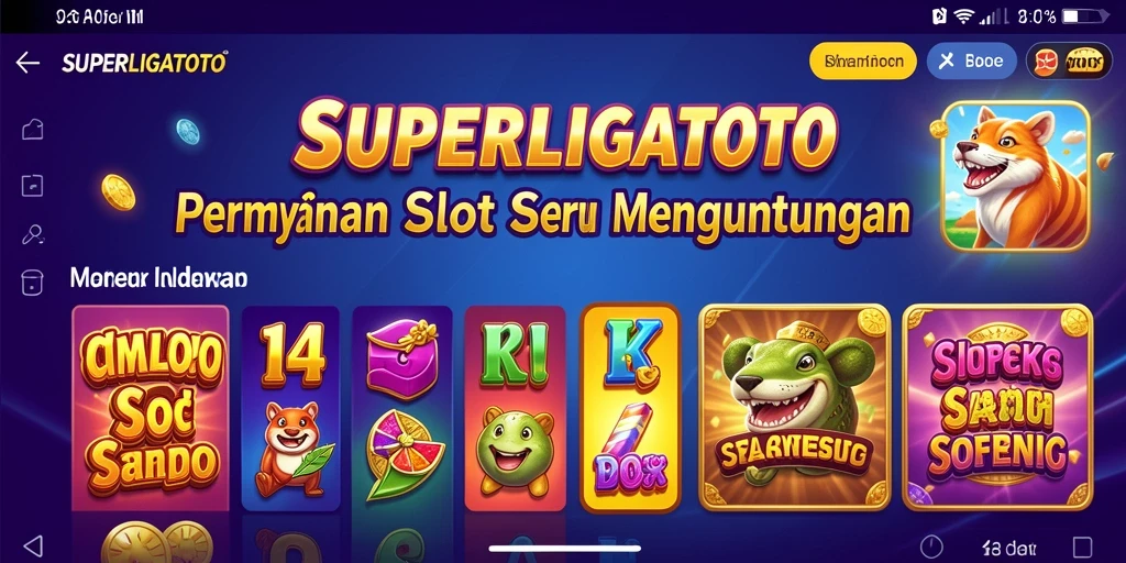 Tampilan gameplay <strong>SUPERLIGATOTO</strong> yang menarik dan menghibur.