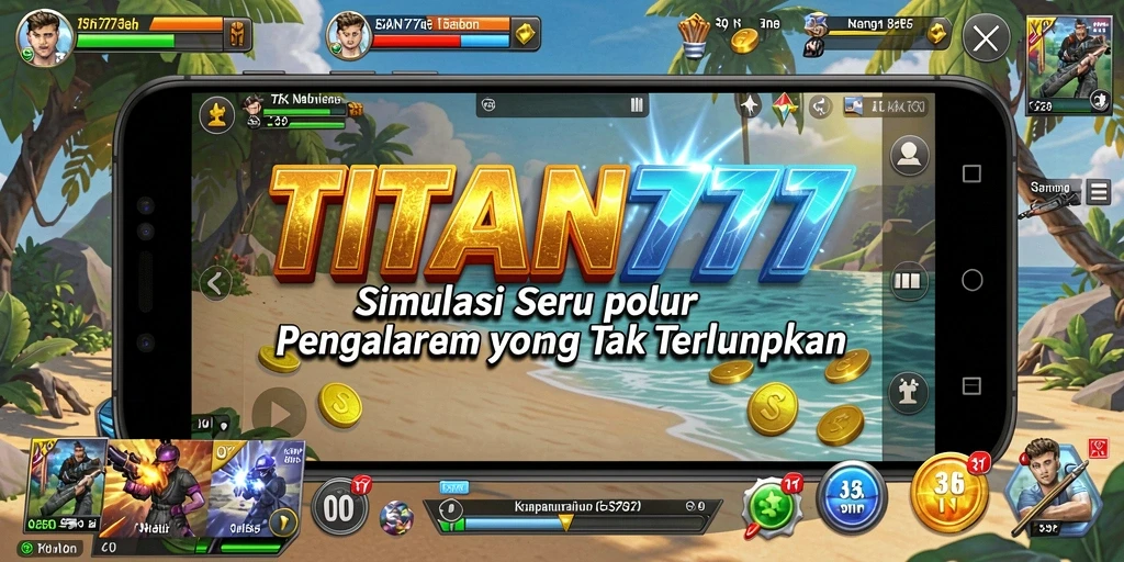 Screenshot utama TITAN777 menampilkan gameplay simulasi yang menarik dan imersif.